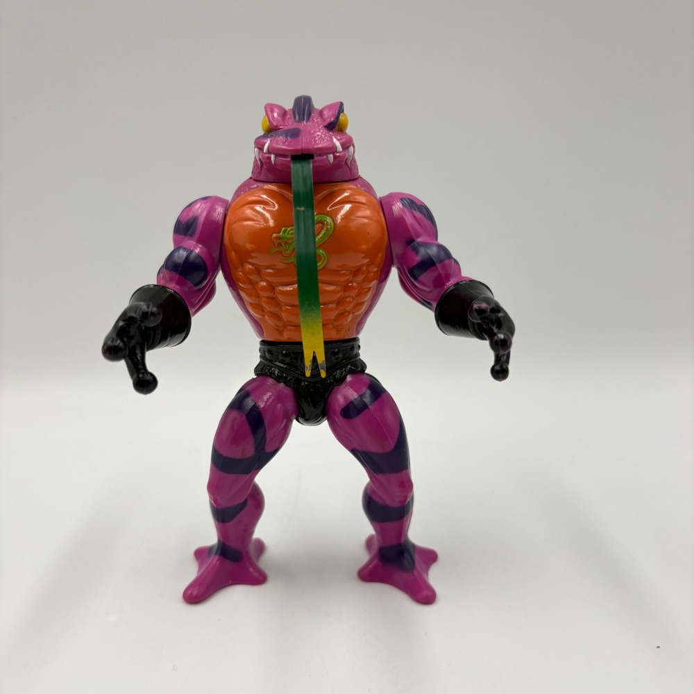 Mattel MOTU Tung Lashor Vintage 1985 Action Figure Snake Men Purple Orange Good